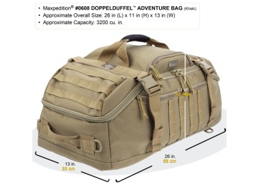 Maxpedition DoppelDuffel Adventure Bag - schwarz