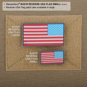 Maxpedition Reverse USA Flag Patch Small - full color