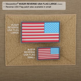Maxpedition Reverse USA Flag Patch Large - arid