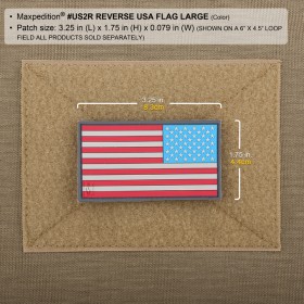 Maxpedition Reverse USA Flag Patch Large - full color