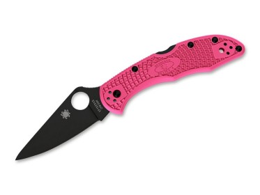 Spyderco Delica Pink Heels Black Blade