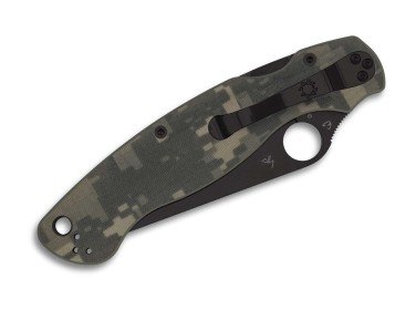 Spyderco Military 2 G10 Digital Camo Black Blade PlainEdge