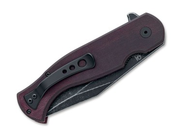 Fox Knives East Wood Tiger Micarta Burgundy