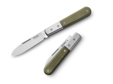 LionSteel Roundhead Barlow Canvas Micarta Green