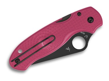 Spyderco Para 3 Lightweight Pink Black Blade PlainEdge