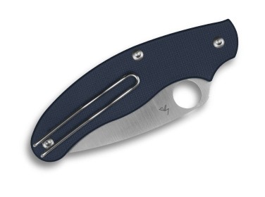 Spyderco UK Penknife Cobalt Blue G10 CPM-SPY27 PlainEdge