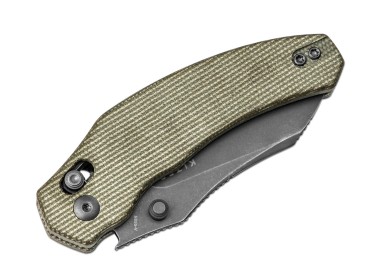 Kizer Bulldog Green Micarta