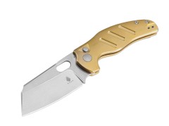 Kizer Sheepdog C01C Brass Button Lock